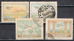 Serie Completa GRECIA Aereos 1927. Hydroavion Y Sujetos Diversos, Num 1-4 º - Used Stamps