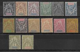 MADAGASCAR - YVERT N°28/41 * CHARNIERE LEGERE (3 TIMBRES RETOURNES SONT SANS GOMME) - COTE 2022 = 199 EUR. - Unused Stamps