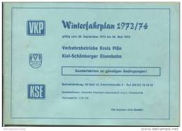 VKP Verkehrsbetriebe Kreis Plön - KSE Kiel-Schönberger Eisenbahn - Winterfahrplan 1973/74 - Europe