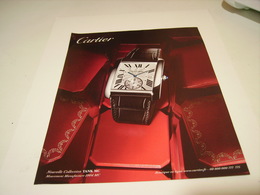 ANCIENNE PUBLICITE  MONTRE CARTIER 1983 - Autres & Non Classés