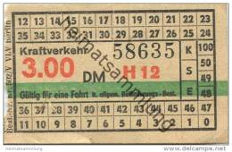 Deutschland - Berlin - DDR Kraftverkehr - Fahrschein 3.00DM - Europe