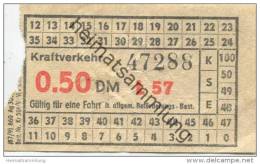 Deutschland - Berlin - DDR Kraftverkehr - Fahrschein 0.50DM - Europa