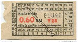 Deutschland - Berlin - DDR Kraftverkehr - Fahrschein 0.60DM - Europa