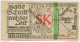 Deutschland - Zwickau - Energie- Und Verkehrs-Aktiengesellscha Ft Westsachsen - Abteilung Strassenbahn Und Kraftwagen-Be - Europe