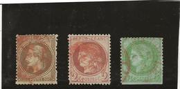 TIMBRES N° 30 - 51 - 53 OBLITERES CACHET A DATE ROUGE DES IMPRIMES - COTE: 120 € - Andere & Zonder Classificatie