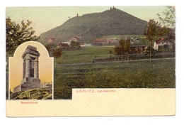 0-8900 GÖRLITZ, Bismarcksäule, Landeskrone, 1909, Bahnpost Zittau - Görlitz - Goerlitz