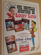 CLI618 PAGE DE REVUE SPIROU ANNEES 60/70 / PUBLICITE BISCUITS CHA-CHA LUCKY LUKE MORRIS - Lucky Luke