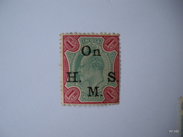 INDIA 1902 King Edward VII. 1R. Optd On H. M. S. SG O65. MH - 1902-11 Koning Edward VII