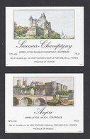 Série De De 5 étiquettes Vin D'anjou/Touraine -  Illustrateurs Différents  -  Vins Touchais à Doué La Fontaine (49) - Lots & Sammlungen