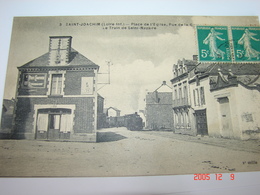 C.P.A.- Saint Joachim (44) - Place De L'Eglise - Rue De La Gare - Le Train De Saint Nazaire- 1914 - SUP (AD89) - Saint-Joachim