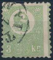 O 1871 Látványosan  Képbe Fogazott K?nyomat 3kr (140.000) ,,NYIT(RA)' (felül Foghiány, Kis Felületen Elvékonyodás/ Missi - Other & Unclassified