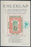 O 1965 Than Mór Bélyegterv Emlékív - Nagykanizsai Bélyegjubileum Alkalmi Bélyegzéssel (bal Oldalon Pici Szakadás) - Altri & Non Classificati