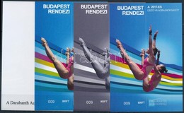 ** 2017 Budapest Rendezi A 2017-es úszó-világbajnokságot 4 Db-os Emlékív Garnitúra Azonos Sorszámmal (009) - Altri & Non Classificati