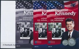 ** 2017 John F. Kennedy Születésének 100. évfordulója 4 Db-os Emlékív Garnitúra Azonos Sorszámmal (008) - Altri & Non Classificati