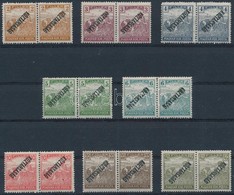 ** 1918 Arató/Köztársaság Sor Párokban Fordított Felülnyomással / Mi 223-230 Pairs With Inverted Overprints - Altri & Non Classificati