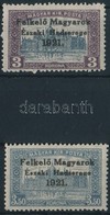 ** Nyugat-Magyarország V. 1921 Parlament 3K és 3,50K Bodor Vizsgálójellel (18.000) - Altri & Non Classificati