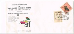 Macau, 1970 Envelope Comemorativo Do XVII Grande Prémio De Macau - Lettres & Documents