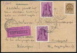 1940 Expressz Levelez?lap ,,SZÁSZRÉGEN VISSZATÉRT' Alkalmi Bélyegzéssel Budapestre - Altri & Non Classificati