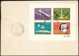 1970 Szojuz 9 Vágott Blokk FDC-n - Altri & Non Classificati