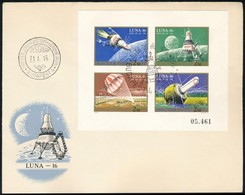 1971 Luna 16 Vágott Blokk FDC-n - Altri & Non Classificati