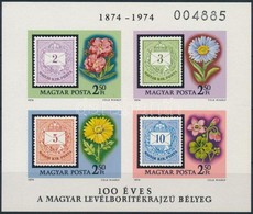 ** 1974 100 éves A Levélborítékrajzú Bélyeg Vágott Blokk (4.000) - Altri & Non Classificati