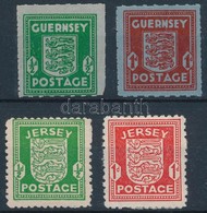 (*) * 1941-1942 Guernsey Mi 4, 5 + Jersey Mi 1 Y (gumi Nélkül) + 2 Z (simított Papír) - Altri & Non Classificati