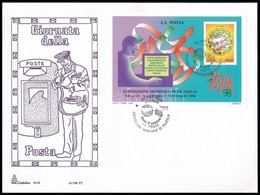 1998 Nemzetközi Bélyegkiállítás ITALIA, Milánó Blokk Mi 18 FDC-n - Altri & Non Classificati