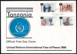 1986 A Béke Nemzetközi éve Sor FDC-n Mi 364-367 - Altri & Non Classificati