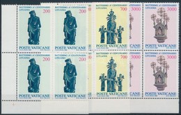 ** 1987 600 éves A Kereszténység Litvániában Sor ívsarki Négyestömbökben Mi 913-915 - Altri & Non Classificati