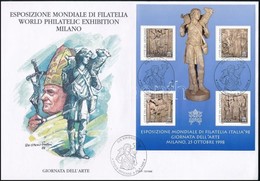 1998 Nemzetközi Bélyegkiállítás ITALIA'98 (II.) Blokk Mi 18 FDC-n - Altri & Non Classificati