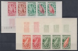 ** 1962 Kagylók Mi 193-198 30 Klf Fogazatlan Színpróba 6 Db ívsarki ötöscsíkban / 6 Stripes Of 5 Different Imperforate C - Altri & Non Classificati