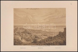 Cca 1860 Siracusa Látképe, Litográfia, Eduard Hölzel, Wien, 15×22 Cm - Stampe & Incisioni