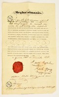 1855 Ügyvédi Meghatalmazás 1854-es, CM-es Okmánybélyegekkel - Non Classificati