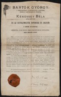 1906 Kolozsvár, Bartók György Erdélyi Református Püspök által Aláírt Lelkipásztor Kinevezés, Sérült Viaszpecséttel, 38,5 - Non Classificati