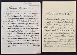 1918 Zigány Árpád (1865-1936) újságíró, író, M?fordító, Szerkeszt?nek írt 2 Db Levél - Non Classificati