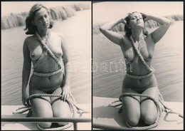 1986 Velencei-tó, Kirándulás Pákozdra, Szolidan Erotikus Felvételek, 11 Db Vintage Negatív + 2 Db Vintage Fénykép (a Poz - Altri & Non Classificati