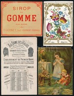 Ca 1880-1900 7 Db Litografált élelmiszer és Egyéb Reklám Kártya Jó állapotban / 7 Litho Labels - Pubblicitari