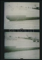 1914 A Szent István Csatahajó Vízre Bocsátása, Korabeli Filmb?l Kikockázott 3 Db Felvétel, Modern El?hívás, 12,5×17,5 Cm - Altri & Non Classificati