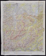 Cca 1940 Alpok Turista Térképe. / Tourist Map Of The Alps. 70x70 Cm - Altri & Non Classificati
