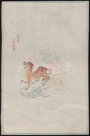Cca 1900-1950 Tigris, Kínai Fametszet, 21×14 Cm - Non Classificati