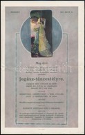 1911 Meghívó Jogász Táncestélyre. Szakadással. 17x27 Cm. 4p. - Non Classificati