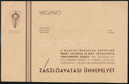 1942 Meghívó A Magyar T?zharcos Szövetség Zászlóavatási ünnepségére - Non Classificati