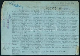 1946 Budapest, A Beszkárt Vezérigazgatójának írt Névtelen Panaszlevél  A 66-os Villamoson Látott Antiszemita Feliratok M - Non Classificati