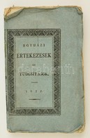 Egyházi értekezések és Tudósítások. 4. Köt. Veszprém, 1822, özv. Szammer Klára. Kicsit Sérült Papírkötésben. - Non Classificati