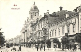 T2 1908 Arad, Andrássy Tér, Heged?s Gy., Morgenstern Gyula Fogász, Steigerwald A. Bútorgyáros, Fényképész és Geller I. ü - Non Classificati