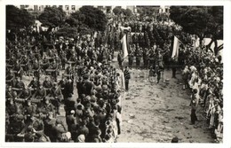 * T1/T2 1938 Ipolyság, Sahy; Bevonulás, Katonai Zenekar, Honleányok / Entry Of The Hungarian Troops, Military Music Band - Non Classificati
