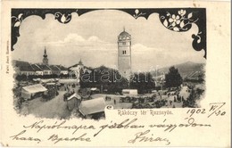 T2 1902 Rozsnyó, Roznava; Rákóczi Tér, Torony. Falvi Jen? Kiadása / Square With Tower, Art Nouveau - Non Classificati