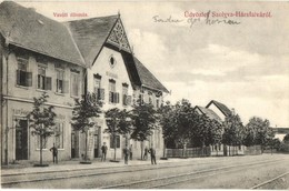 T2 1908 Szolyva-Hársfalva, Svalová-Nelipino, Szvaljava-Nelipyno; Vasútállomás. Oberländer Pinkász Kiadása / Bahnhof / Ra - Non Classificati