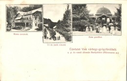 T2 1907 Visk, Várhegy-gyógyfürd?, Vyshkovo (Máramaros); Ilona Csarnok, út és Park, Zene Pavilon / Hall, Street, Park, Mu - Non Classificati