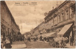 * T3/T4 Zimony, Zemun, Semlin; Gospodska Ulica / Herrengasse / Úri Utca, üzletek / Street View, Shops (fa) - Non Classificati